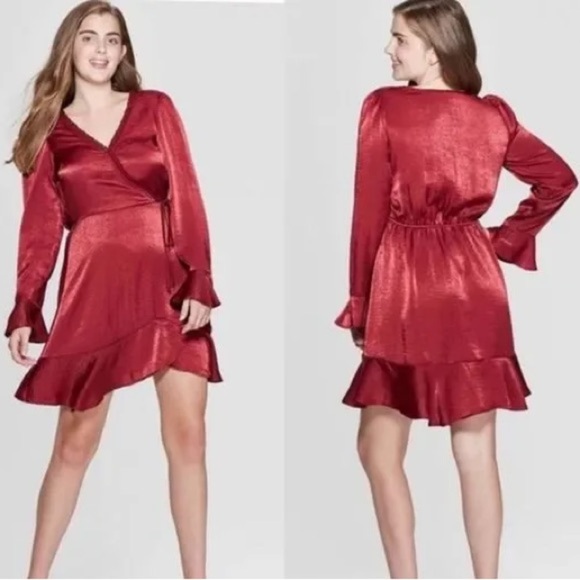 Xhilaration silky Red Mini Dress - Picture 1 of 7